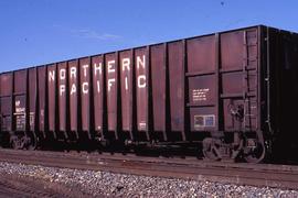 Northern Pacific wood chip car 582649 at Albuquerque, New Mexico, in 1995.