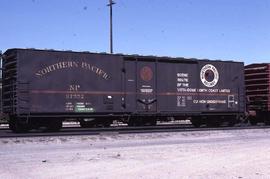 Northern Pacific 50-foot, single plug door refrigerator car 97552 at Albuquerque, New Mexico, in ...