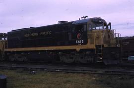 Burlington Northern 5613 parked at Pasco, Washington, roundhouse in 1970.